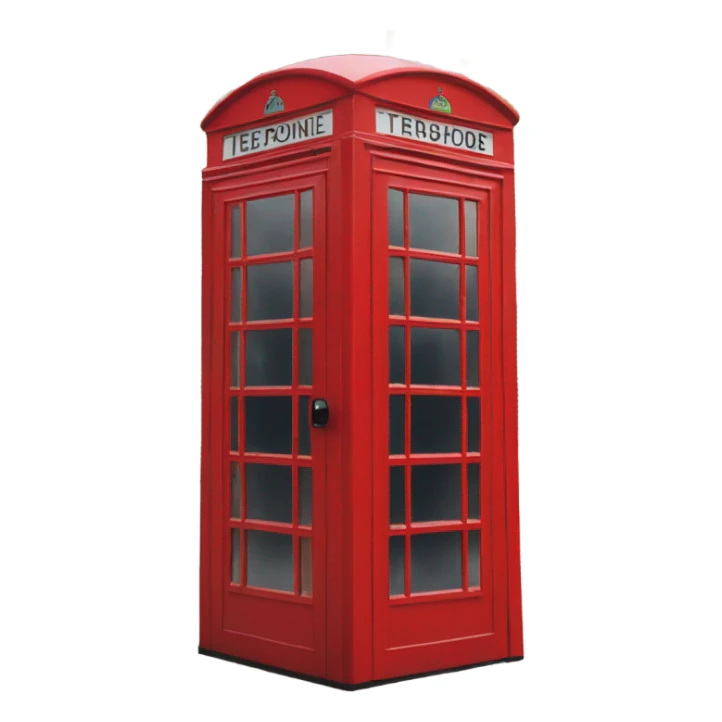 Red London phone box sticker