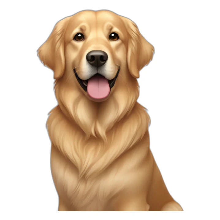 Cœur avec un Golden retriver  sticker