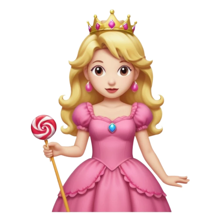 Princess peach with a lollipop sticker