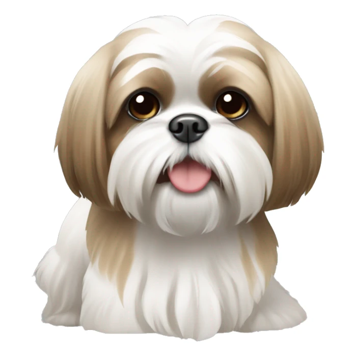 tan and white shih tzu sticker