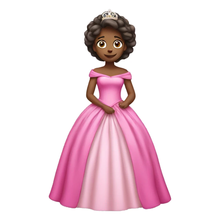 Princess with pink dress sticker