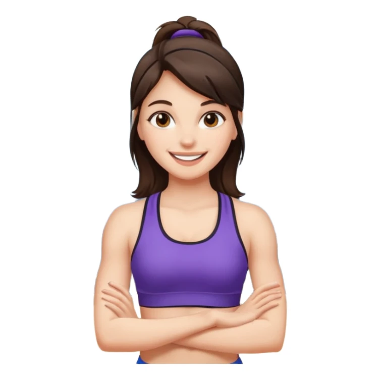 Brunette fair skin girl gym sticker