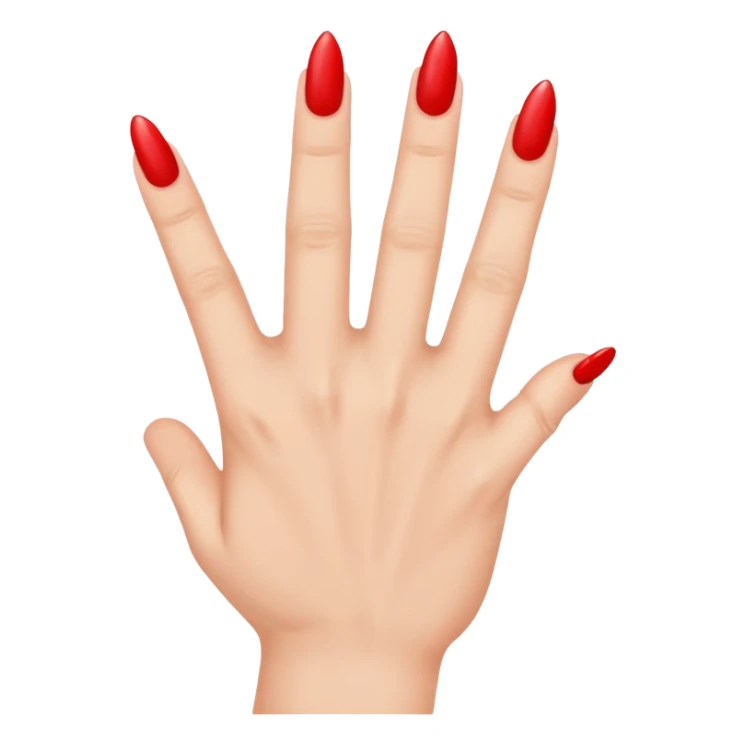 Middle finger with red nail polish on it sticker