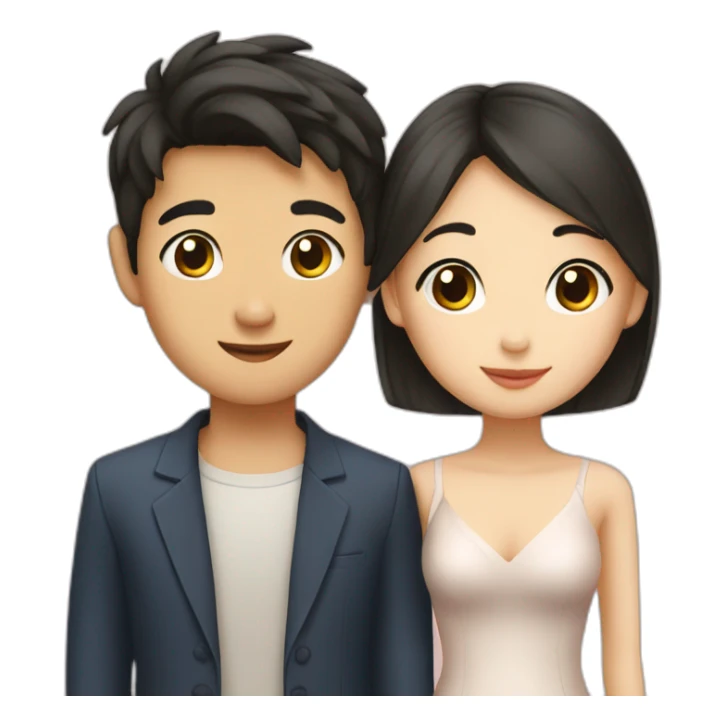 Love Asian boy and French girl  sticker