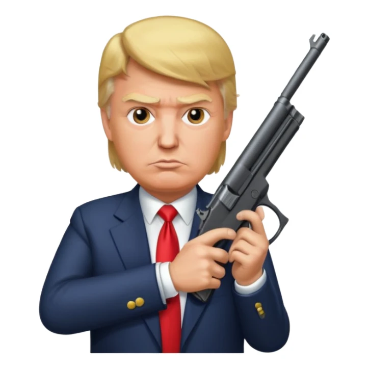 Donald trump with a gun sticker