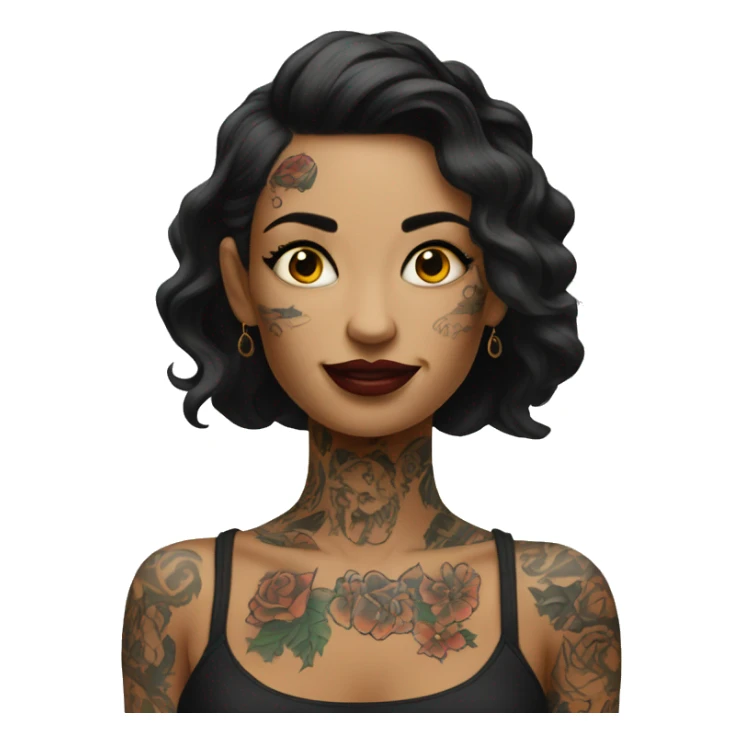 tattooed-woman, make this without tattoo sticker