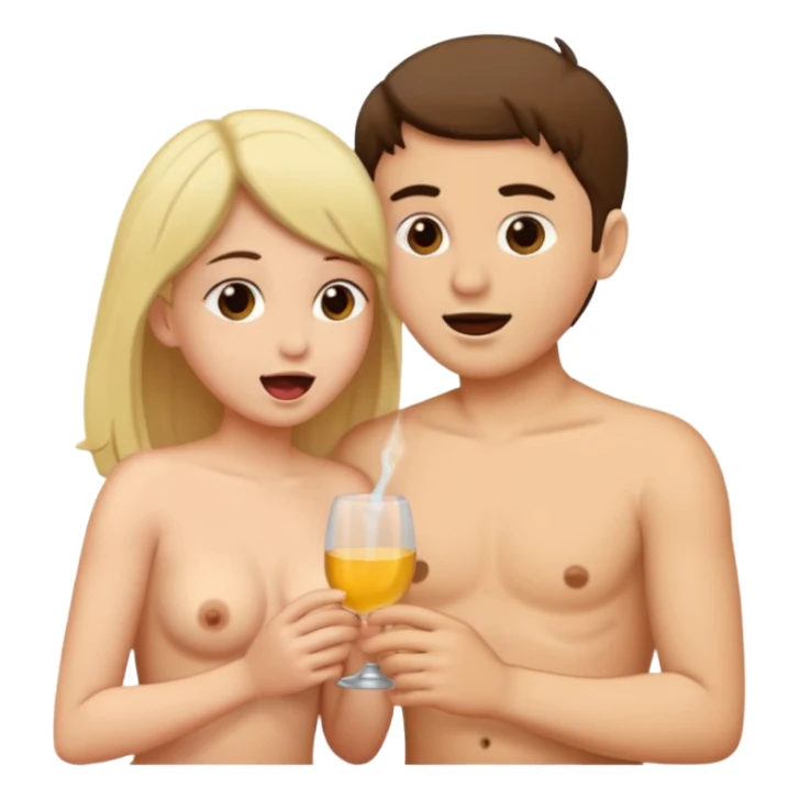 naked couple blowjob sticker