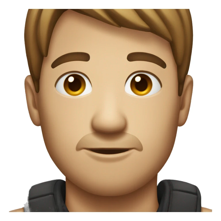 man with round face, short brown hair, nose ring darkhair sticker