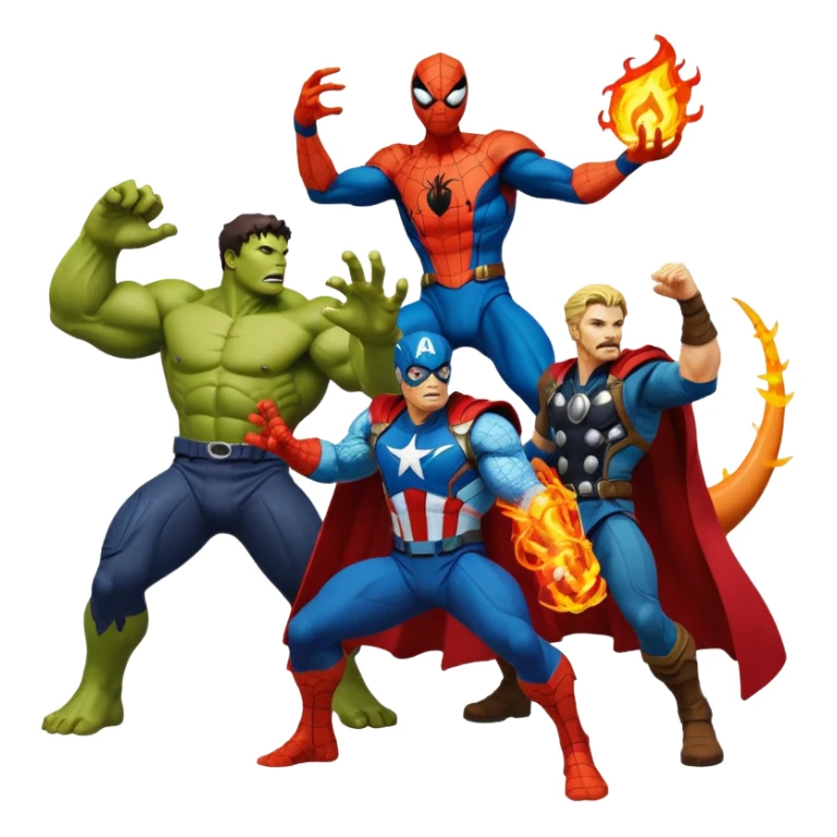 A Spider-Man Hulk, Thor Captain America, Doctor Strange Charzard sticker