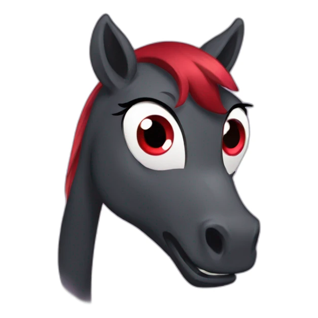 Angry Dark poney red eyes sticker