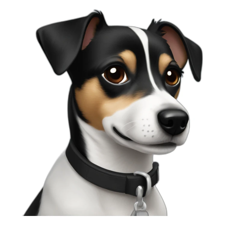 Chiwawa Jack russell mix black and a little white sticker