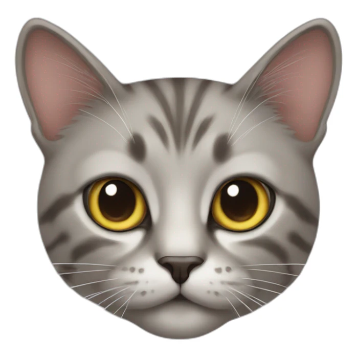 cat with human eyes and mouth sticker