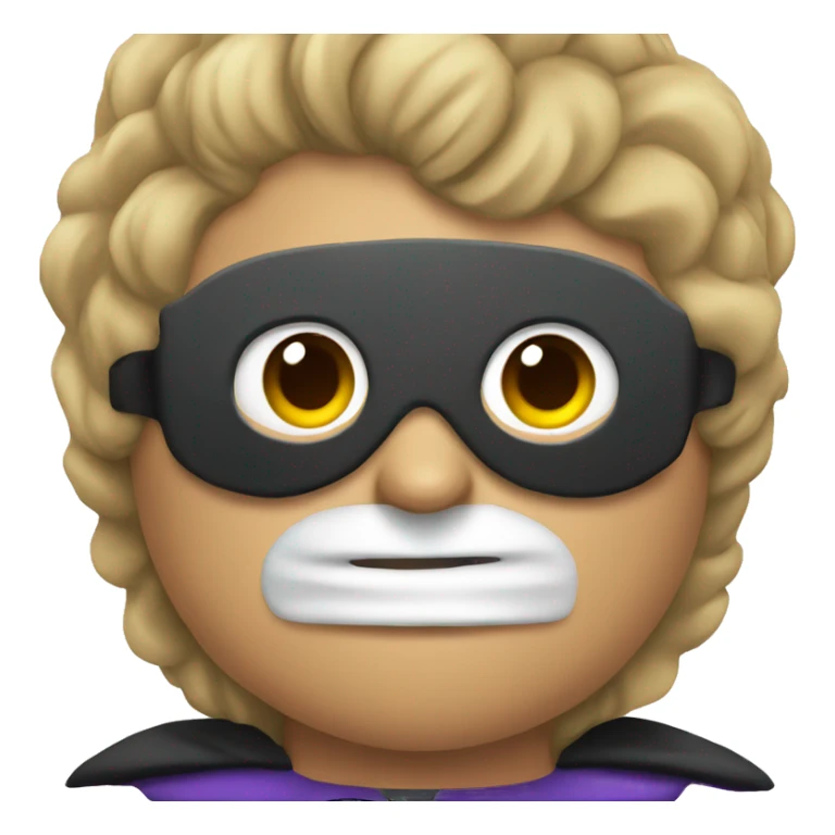 superhero with cape and mask and R on front sticker