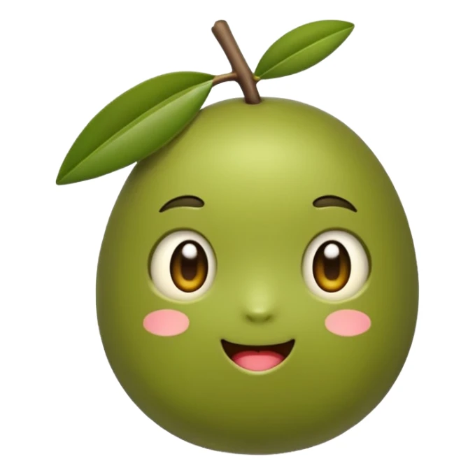 a sticker of a cute olive sticker