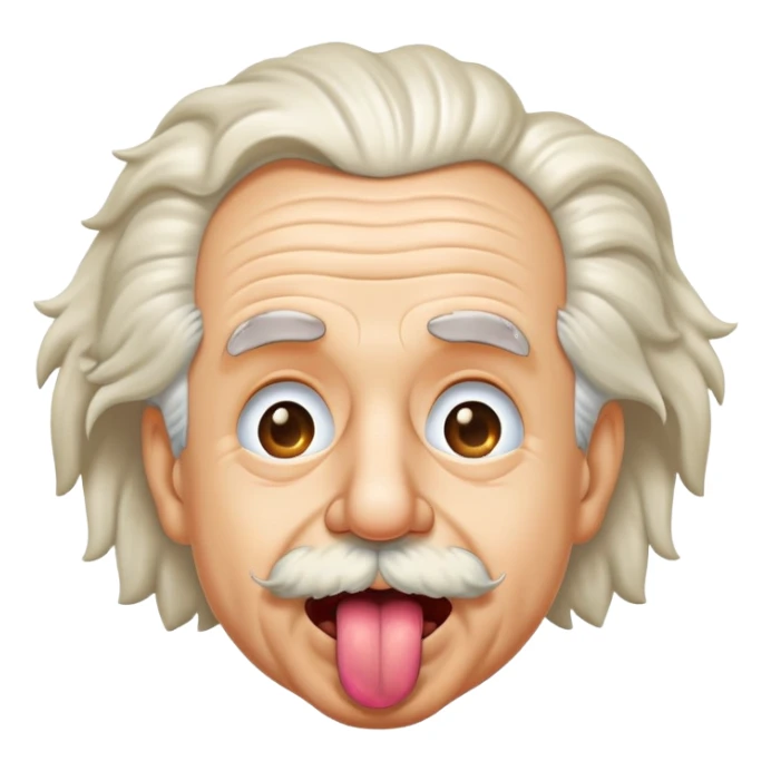 einstein sticking out his tongue freaky sticker