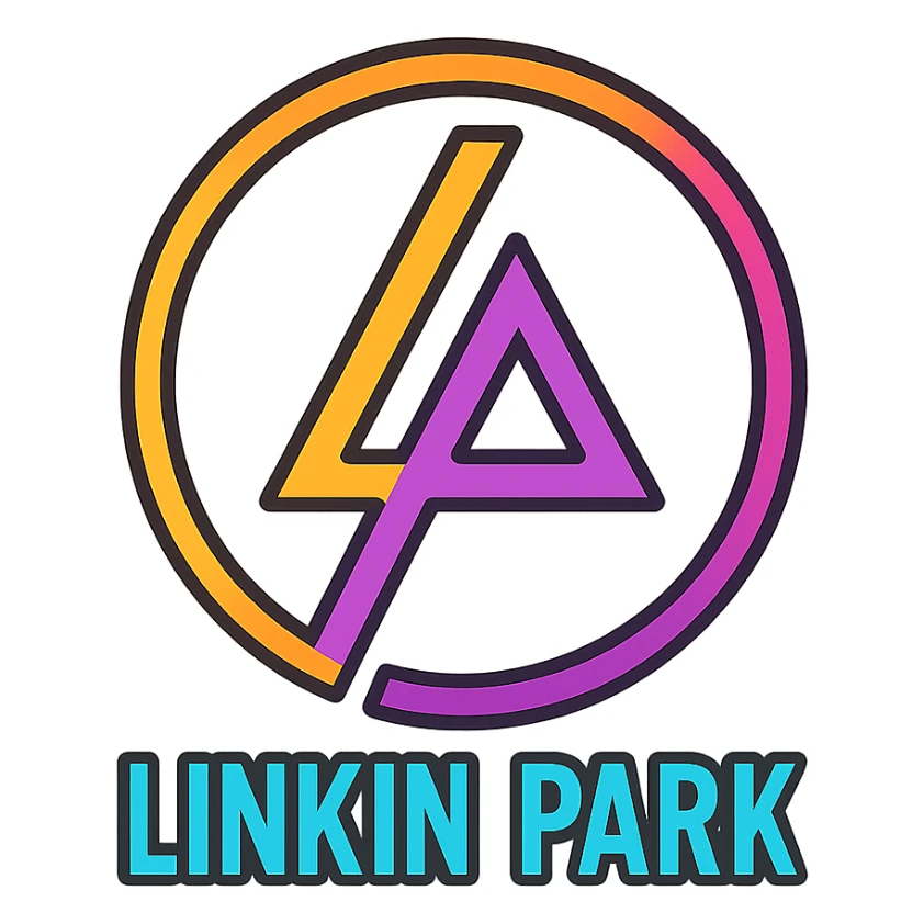 The Linkin Park logo with a gradient outline, color outline icon style sticker