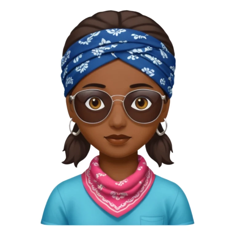 kerala Girl  with bandana & sunglass sticker