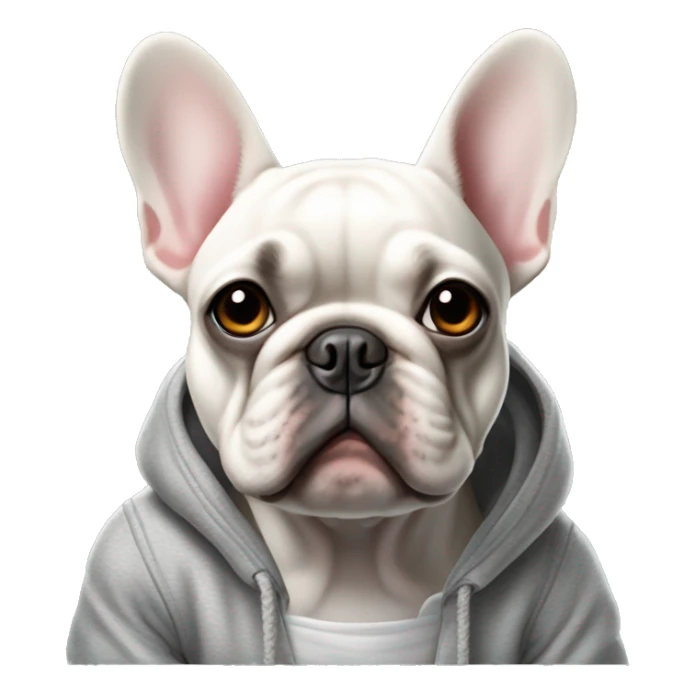 French Bulldog in chrisťas hoodie sticker