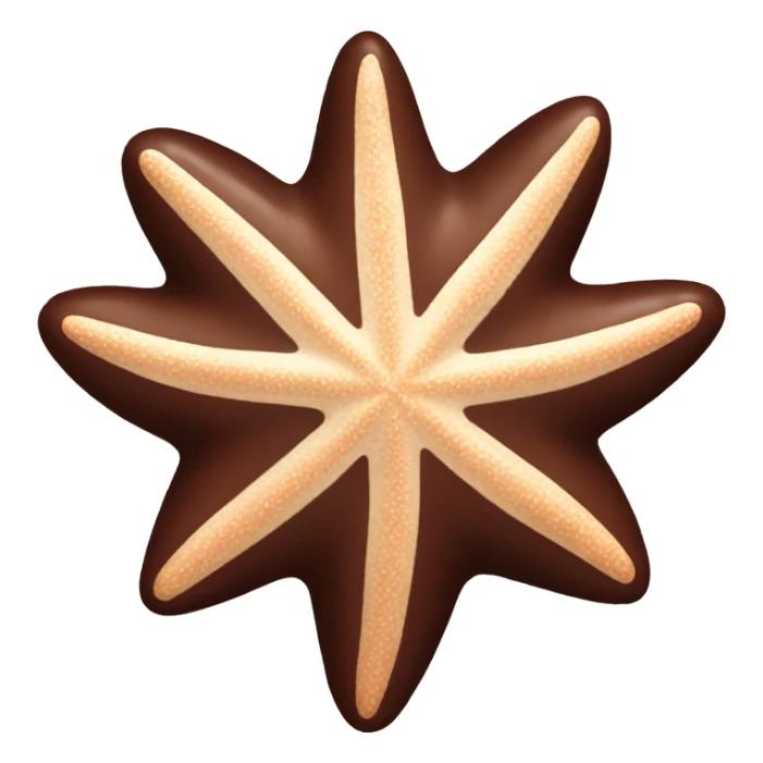 Starfish made out of chocolate sticker
