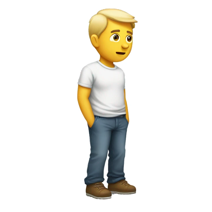 Sad white man like super sad walking away but he has turned his head looking back at you sticker