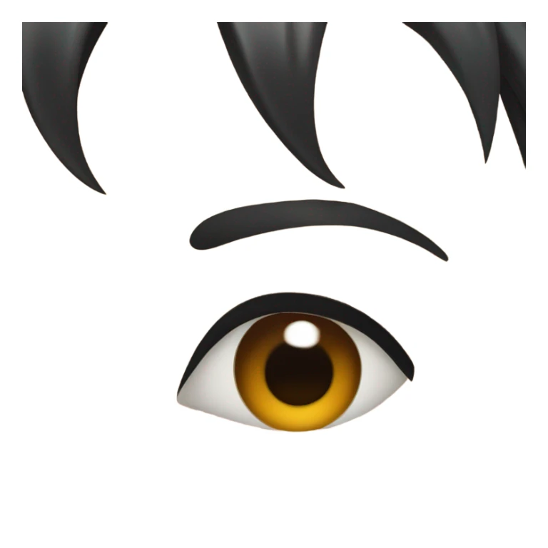 Zit in the middle of a woman with black hairs face sticker