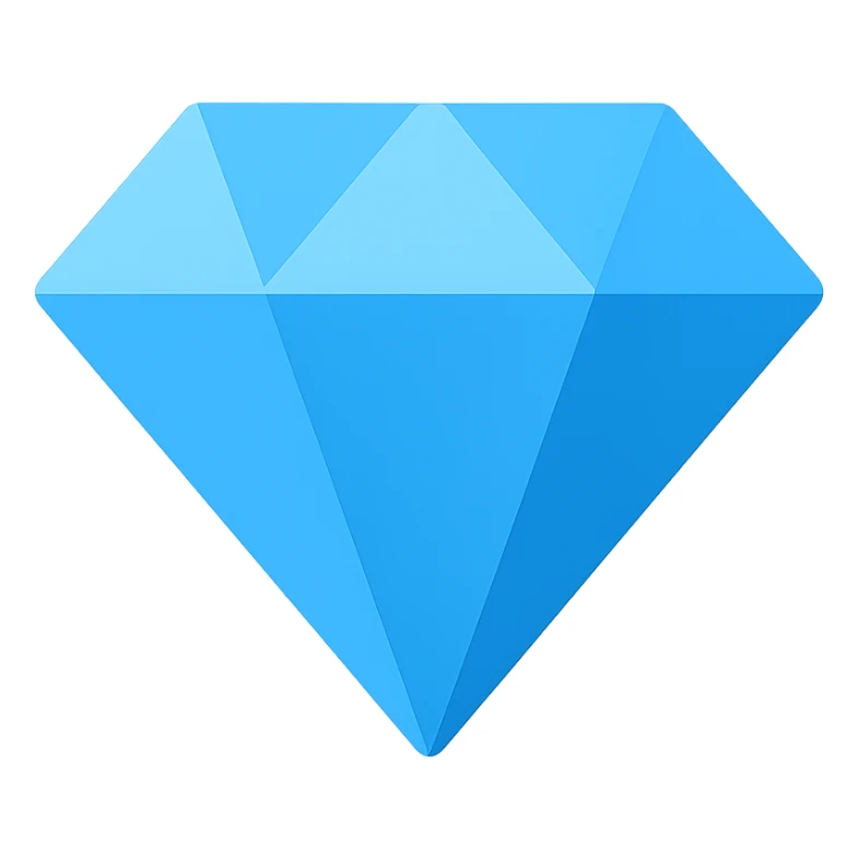 diamond, flat color icon style, simple and bold sticker