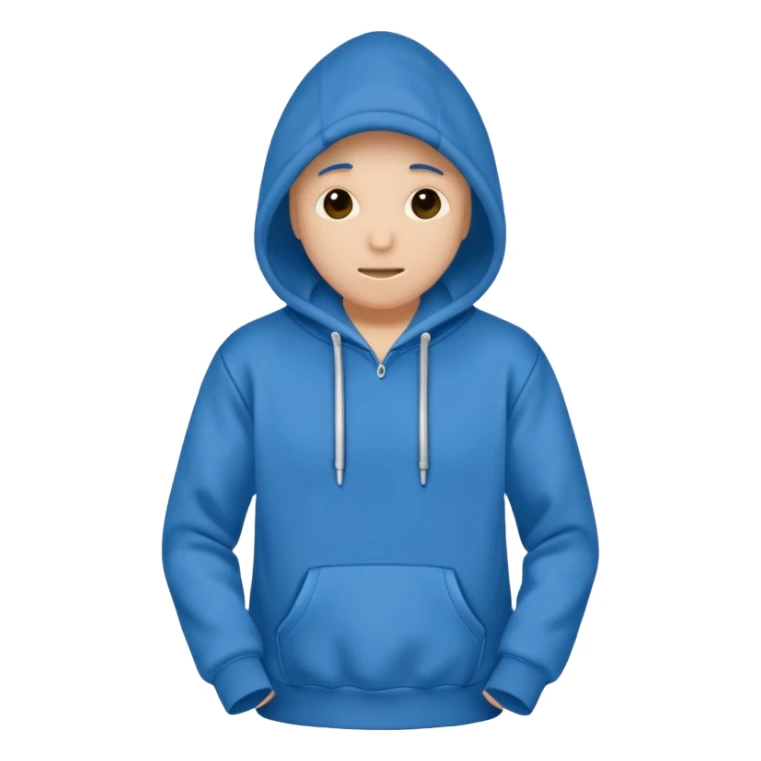 hoodie blu no laces no faces sticker