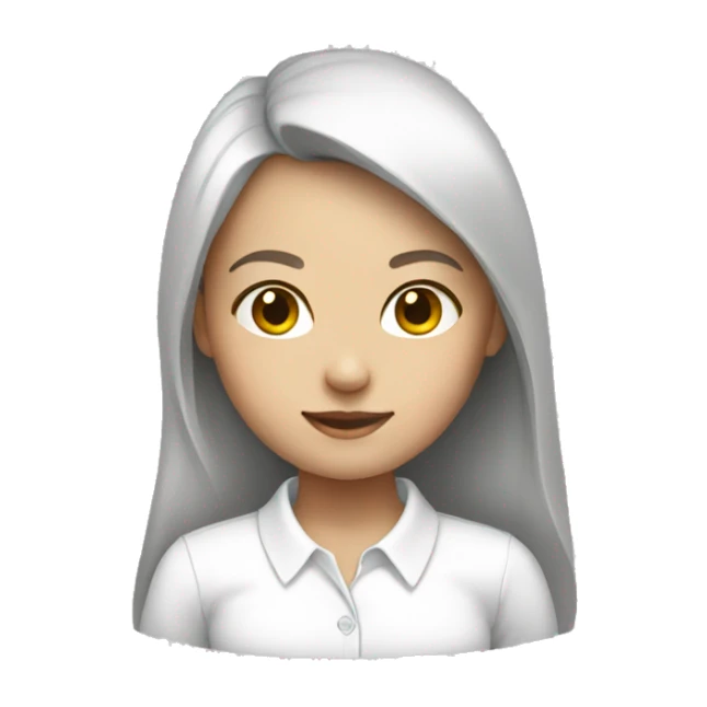 White shirt on girl sticker