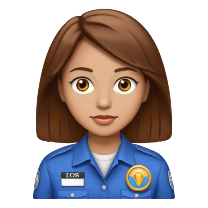 Brown hair brown eyes light skin female journalist sticker