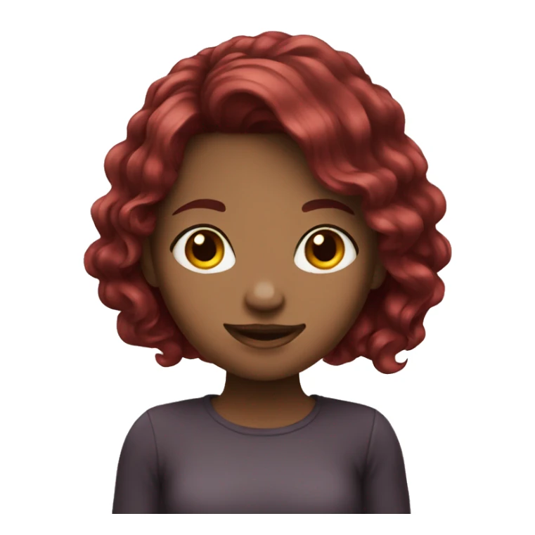 Pretty girl with dark red hair  sticker