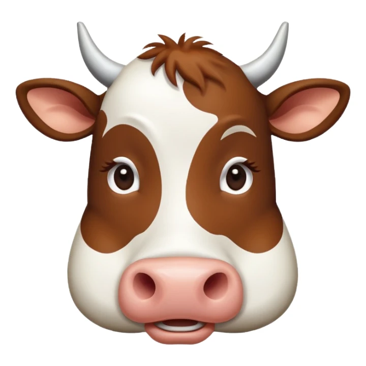 Flat design style cow sticker