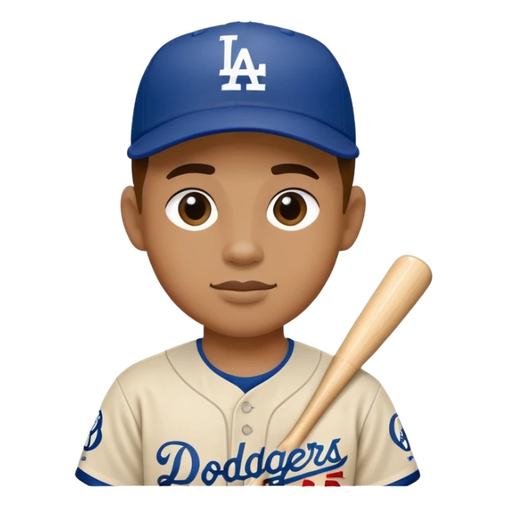 Use my picture with Dodgers baseball attire  sticker