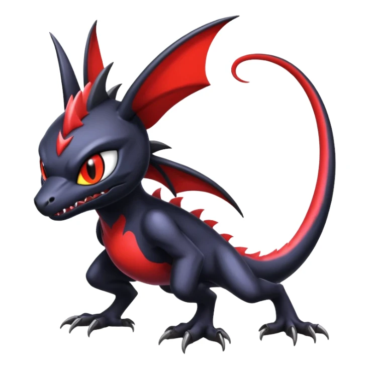 Shiny Epic Badass Evil Noibat-Salandit-Darkrai-Litten-Hybrid sticker