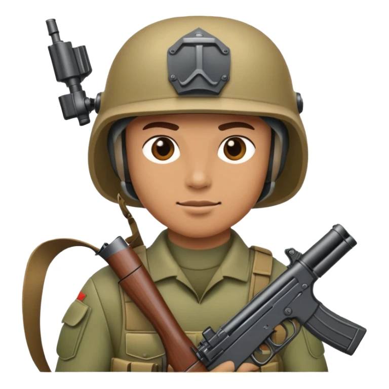 military soldier with helmet and gun sticker