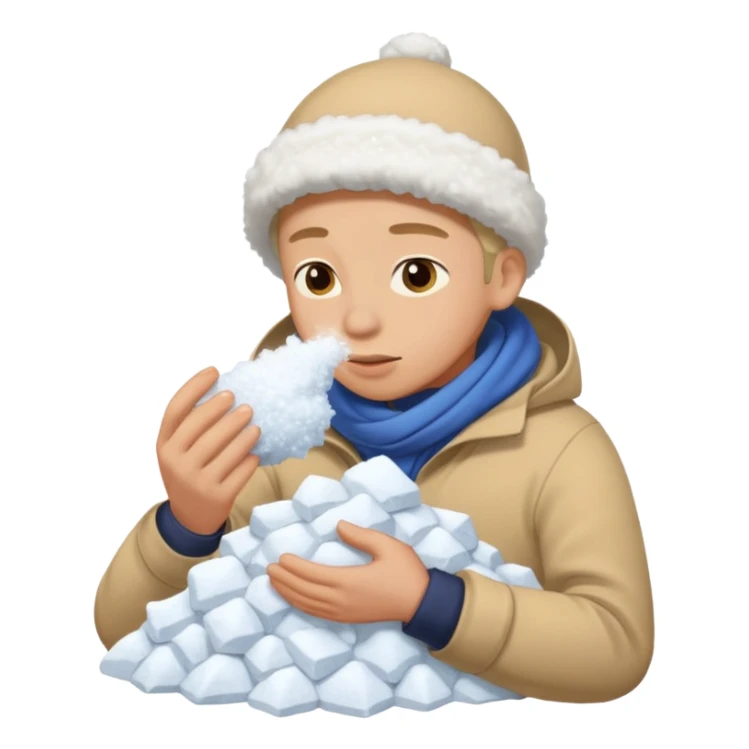 Nose smelling pile of snow sticker