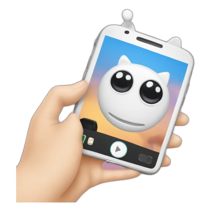 Un chat qui se fait un selfie avec son smartphone sticker