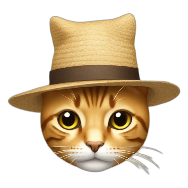 hat made out of a cat sticker