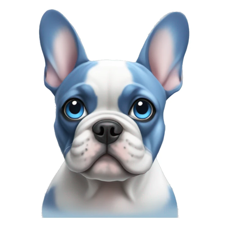 French bulldog of blue color with blue eyes sticker