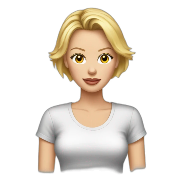 charlize theron wearing t-shirt sticker