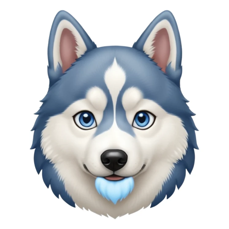 Black and white Siberian husky with blue eyes sticker