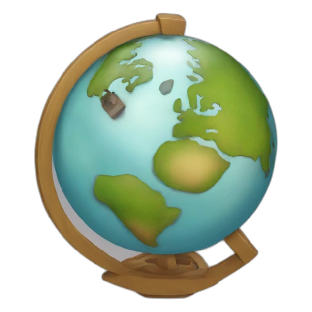 Globe with Jesus in middle sticker