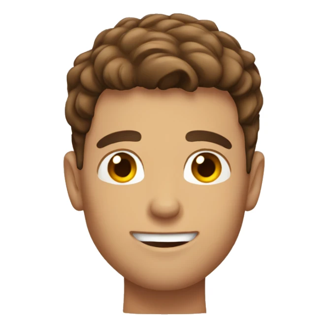 Guy with brown hair and abs sticker