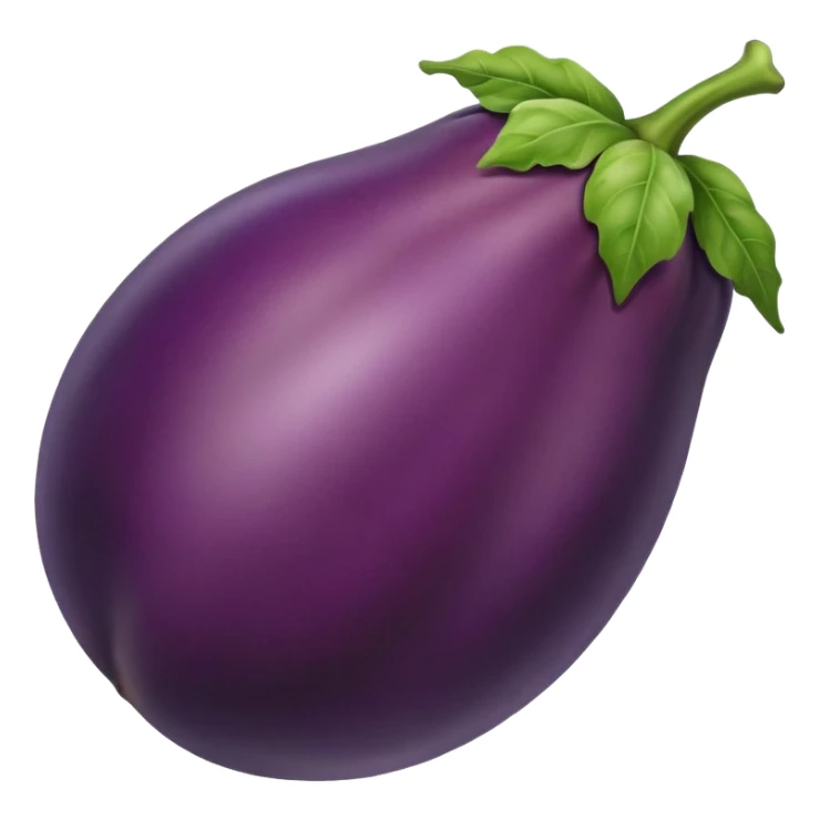 Eggplant inside of a peach sticker