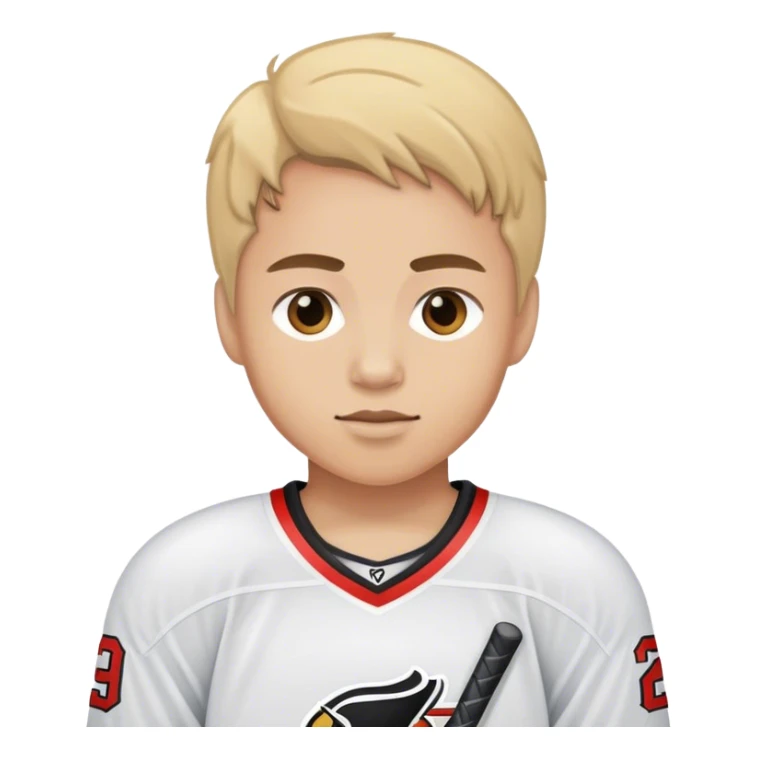 Mi bitmoji as a hockey player sticker