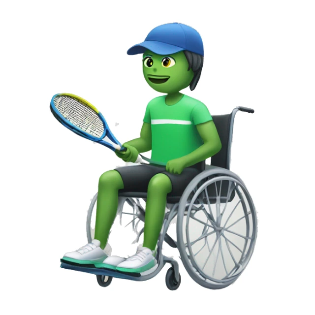 Person playing tennis in a wheelchair sticker