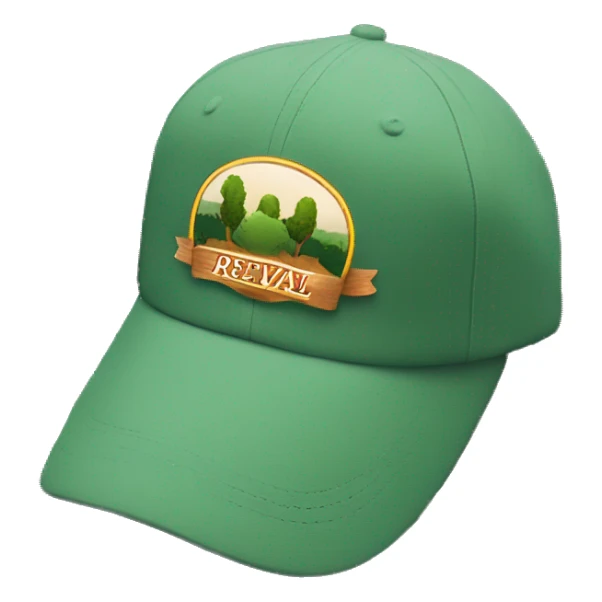 A baseball cap that says treaty oak revival on it  sticker