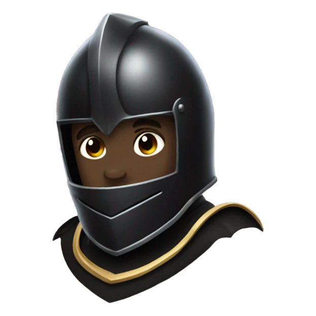 "A robust, black knight guy providing full covered in helmet." sticker