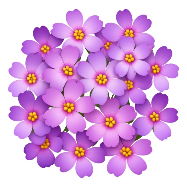 Purple and pink flowers small sticker