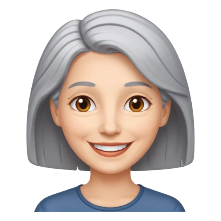 a woman with grey hair sticker