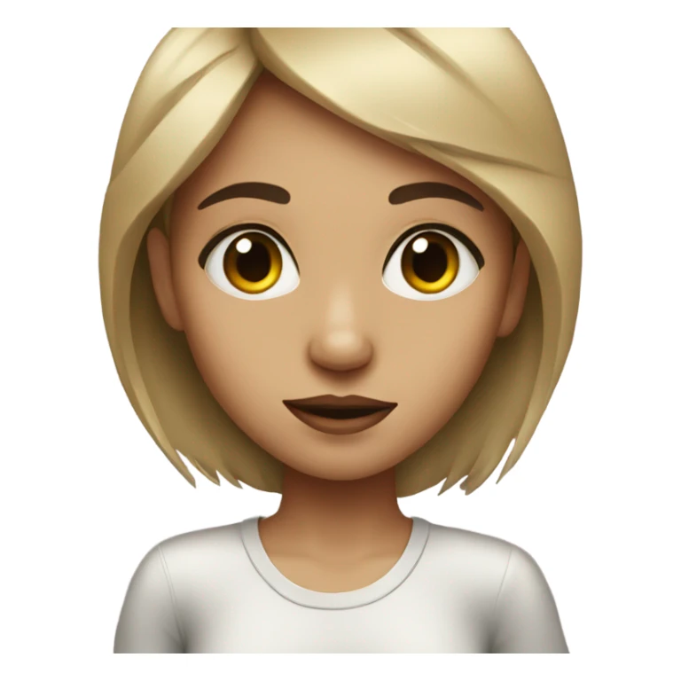 portrait of a girl with black eyes sticker